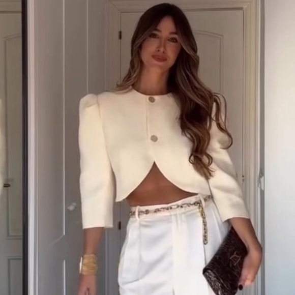 Zara Jackets & Blazers - Zara Cropped Puff Sleeves Blazer Size XS